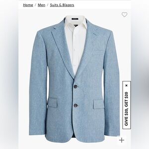 COPY - NWT J. Crew Factory Slim-fit Thompson basket-weave suit jacket 46R